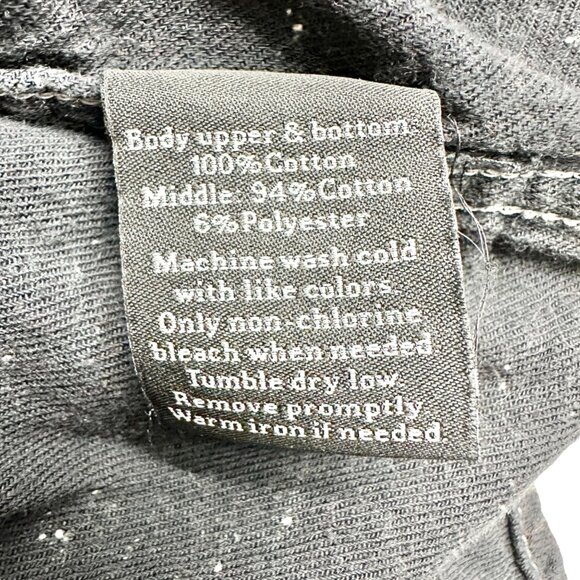 Rock & Republic Shirt Mens M Button Front Collared LS Roll Tab Black Gray White - Picture 7 of 9